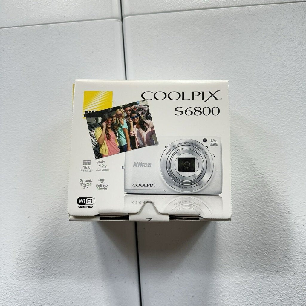 Nikon Coolpix S6800 16 0 Mp Wifi Fhd Camera White Open Box Works Ye