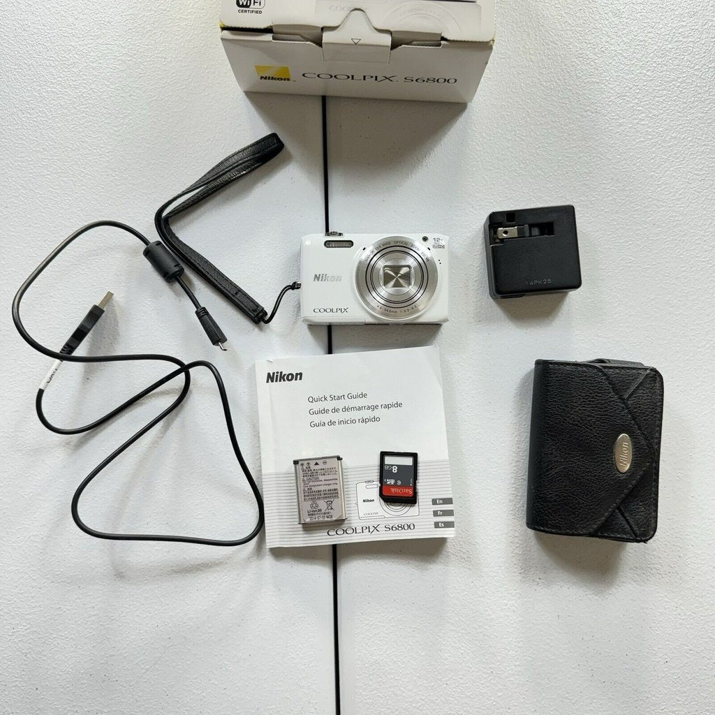 Nikon Coolpix S6800 16 0 Mp Wifi Fhd Camera White Open Box Works Ye