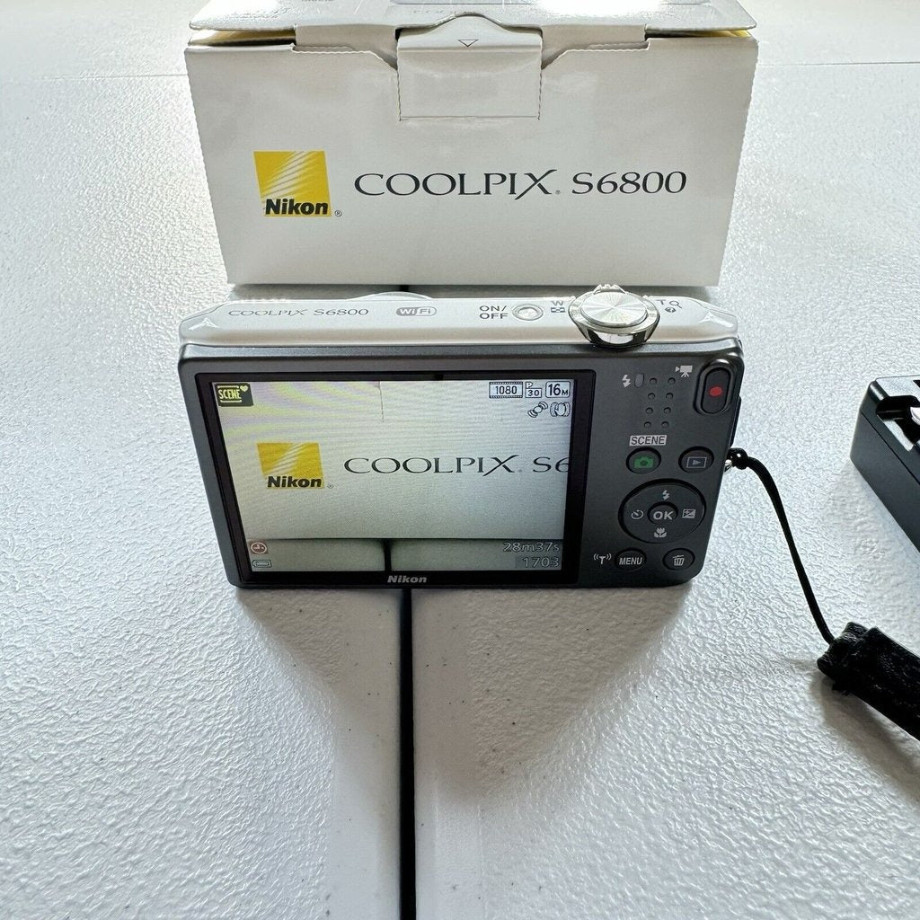 Nikon Coolpix S6800 16 0 Mp Wifi Fhd Camera White Open Box Works Ye
