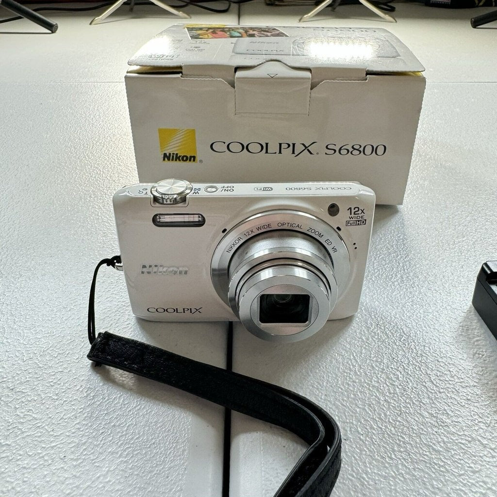Nikon Coolpix S6800 16 0 Mp Wifi Fhd Camera White Open Box Works Ye